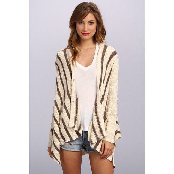 Free People Sweaters - Free People Circle Back Striped Cardigan M